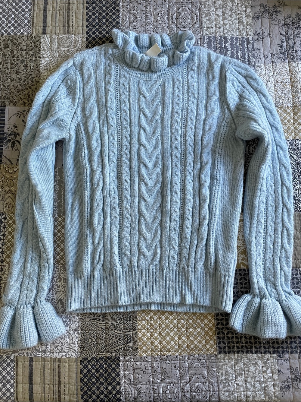 H&M Baby Blue Ruffle Sweater